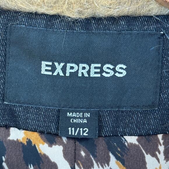 Vintage Express Denim  with Faux Fur Trim Penny Lane jacket - Picture 5 of 12